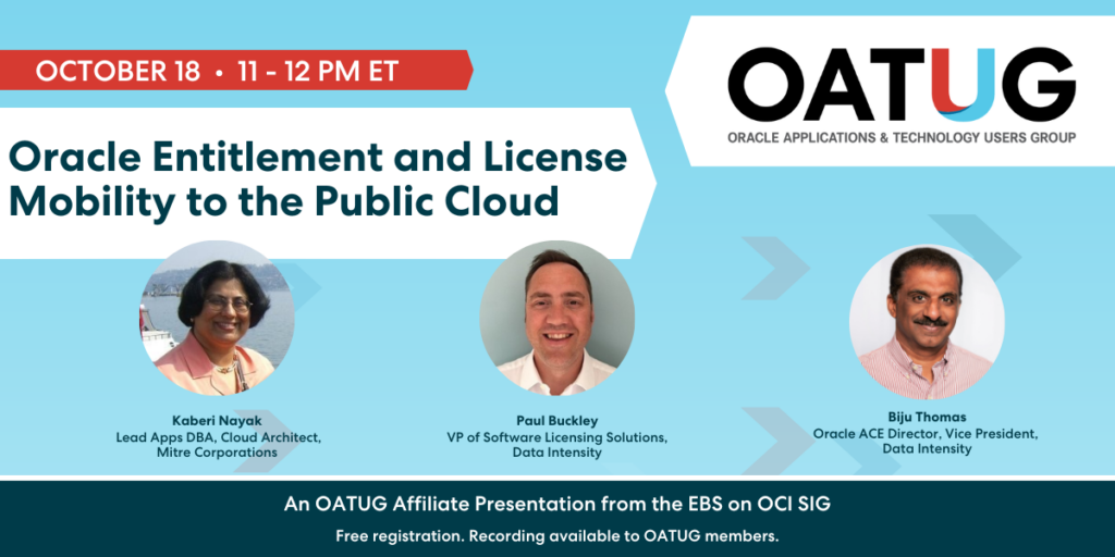 Oracle Entitlement and License Mobility to the Public Cloud